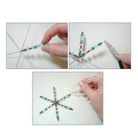 Snowflake Ornament Wire Form - 6" Wide x 6 Pieces