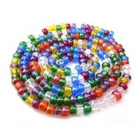 Czech Glass Seed Beads - Size 6/0 - 1 Hank x Rainbow AB