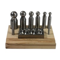 Dapping Doming Punch Set With Wooden Stand - 8 Pieces