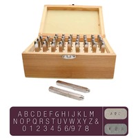Alphabet Letter and Number Metal Punch Stamp Set - Upper Case Gothic x 1.5mm