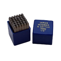 Alphabet Letter and Number Metal Punch Stamp Set - Upper Case Typewriter x 3mm