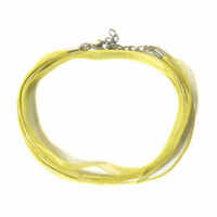 Organza Necklace Ribbon x Light Yellow