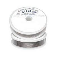Acculon Tigertail Stainless Steel Jewelry Wire - 7 Strand .018 ~ 100Ft Roll x Clear