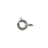 Spring Ring Clasp - Silver Plated - 7mm x 10