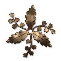 Vintaj Natural Brass - Fastenable - Whimsical Spray x 34mm