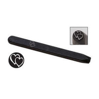 Metal Stamping Tool - Elite Design - Specialty Steel Punch Stamp ~ Overlapping Hearts