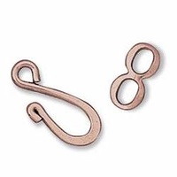 Hook and Eye Clasp - Copper Plated