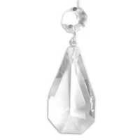 Crystal Chandelier Piece - Clear x 50mm *Seconds*