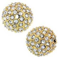 Beadelle Pave Bead - Round - Gold Crystal x 12mm