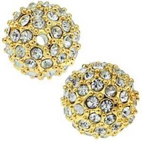 Beadelle Pave Bead - Round - Gold Crystal x 10mm