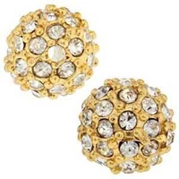 Beadelle Pave Bead - Round - Gold Crystal x 8mm