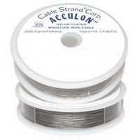 Acculon Tigertail Stainless Steel Jewelry Wire - 49 Strand .018 ~ 30Ft Roll x Clear