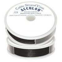 Acculon Tigertail Stainless Steel Jewelry Wire - 7 Strand .018 ~ 30Ft Roll x Black