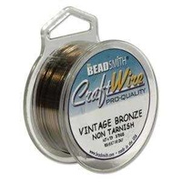 Craft Wire - Beadsmith Pro Quality Non Tarnish - Vintage Bronze x 26Ga