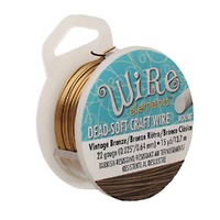 Craft Wire - Beadsmith Pro Quality Non Tarnish - Vintage Bronze x 22Ga