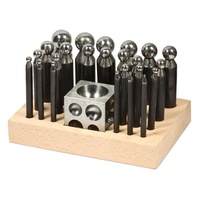 Dapping Doming Punch Set With Wooden Stand - 24 Pieces