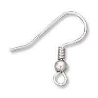 Earring Hooks Earwires - Surgical Stainless Steel Silver x 10 Pairs