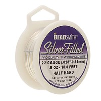 Silver-Filled Wire - Beadsmith Pro Quality Half Hard - 22Ga