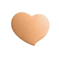 Metal Stamping Blank - 24ga Copper Heart x 20mm