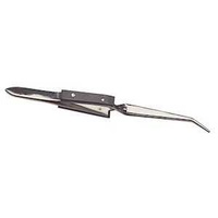 Tweezers - Fibre Grip Cross Lock - Curved