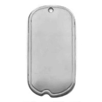 Metal Stamping Blank - 24ga Nickel Silver Dog Tag with Hole - 25mm x 12.5mm