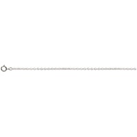 Flat Cable Chain Necklace Sterling Silver x 18" - Fine