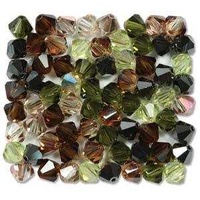 Crystal Bicone Beads - Preciosa Crystal - Artistic Impression 6mm x 18