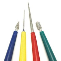 Diamond Tip Bead Reamer with Padded Handle - Pack of 1 (colors may