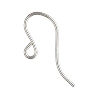 Humpback Ear Hooks With Loop Sterling Silver - 19mm x 1 Pair