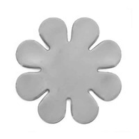 Metal Stamping Blank - 24Ga Nickel Silver Petal Flower x 24mm