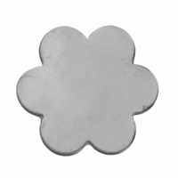 Metal Stamping Blank - 24ga Nickel Silver Full Petal Flower x 23mm