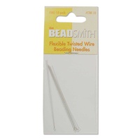 Flexible Twisted Wire Beading Needles Collapsible Eye - Fine x 10