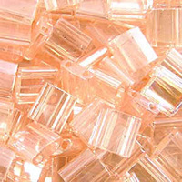Tila Beads - Miyuki Two Hole Flat Square - Light Rose Luster 5mm x 7.2Grams