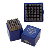 Alphabet Letter and Number Metal Stamp Set x Typewriter 1.5mm