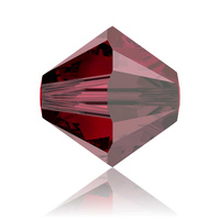 Swarovski Crystal Bicone Beads - Siam Satin 6mm x 10