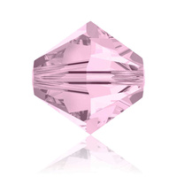 Swarovski Crystal Bicone Beads - Rosaline 6mm x 10
