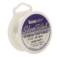 Silver-Filled Wire - Beadsmith Pro Quality Dead Soft - 24Ga