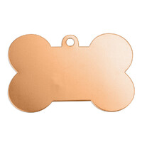 Metal Stamping Blank - 24ga Copper Dog Bone with Ring x 41mm