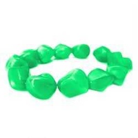 Chartreuse Green Large Nugget Vintage Lucite Bead x 16mm