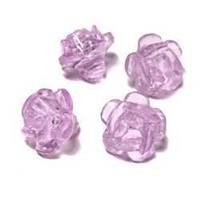 French Lilac Rosebud Vintage Lucite Bead x 9mm