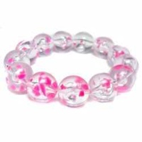 Transparent Hot Pink Large Round Vintage Lucite Bead x 16mm
