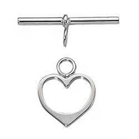 Toggle Clasp Sterling Silver - Heart