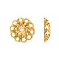 Bead Caps - Delicate - Gold Plated 6mm x 10
