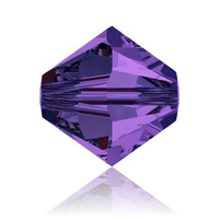 Swarovski Crystal Bicone Beads - Purple Velvet 6mm x 10