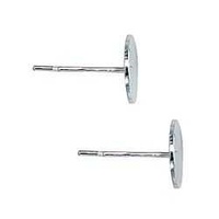 Flat Earring Posts - Silver Filled - 8mm x 1 Pair