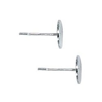 Flat Earring Posts - Silver Filled - 6mm x 1 Pair