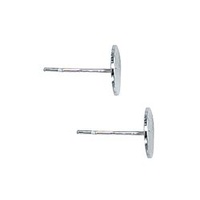 Flat Earring Posts - Silver Filled - 4mm x 1 Pair