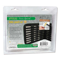 Alphabet Letter Metal Punch Stamp Set With Storage Pouch - Spiral Upper Case x 4mm