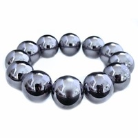 Silver Allure Large Round Vintage Lucite Bead x 18mm