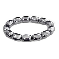Silver Allure Barrel Vintage Lucite Bead x 15mm